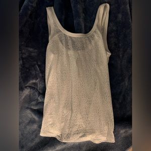 Hint of sheer white ladies tank top lululemon size 10 new